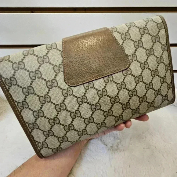 Sherry Line Brown PVC Clutch Bag - Picture 7 of 15